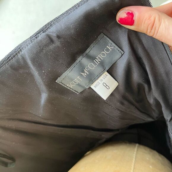 NWT Y2K Scott McClintock Strapless Black A-Line Fot and Flare Formal Dress - SZ - Picture 6 of 9